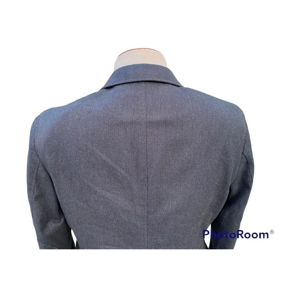 Banana Republic Men’s 2-Button Sports Coat Tailored Fit 38R Elbow Patches Blue
